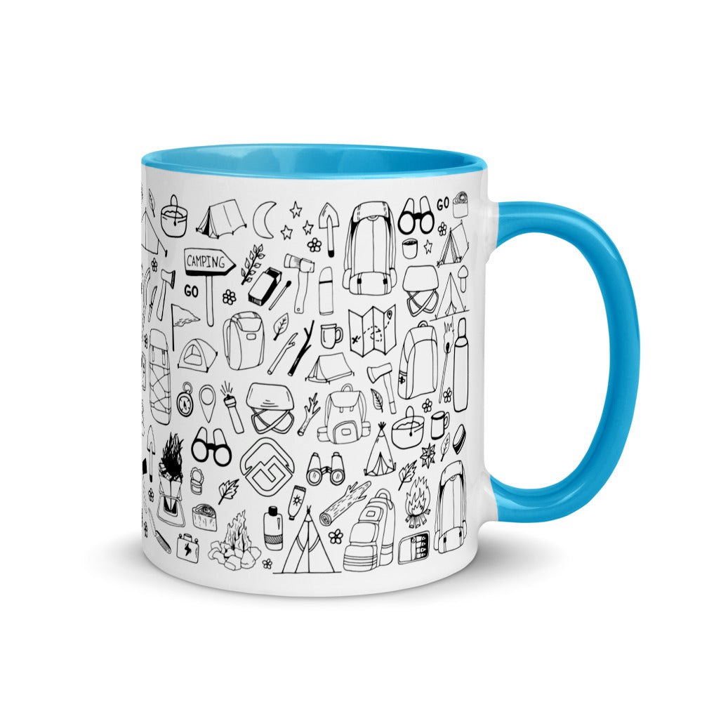 a coffee mug sitting next to a cup 